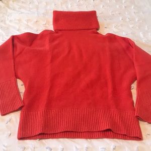 Banana Republic orange turtleneck sweater